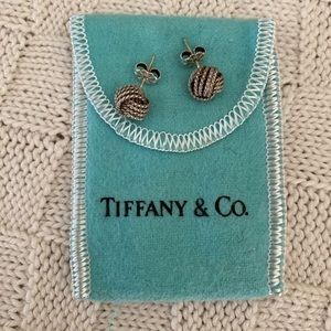 Authentic Tiffany & Co. Rope Knot earrings.